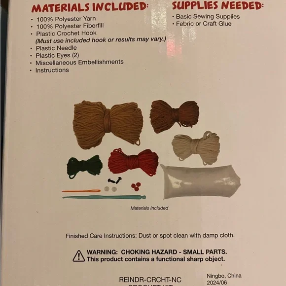 NEW Christmas Crochet Bundle of small reindeer penguin and gingerbread man kits - Picture 7 of 8